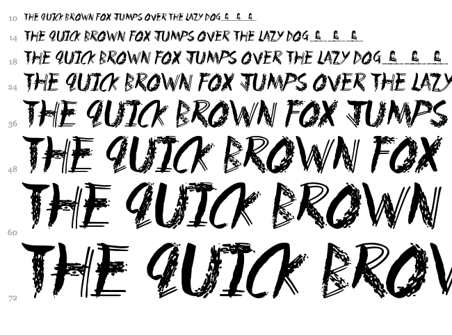 Fun House font waterfall